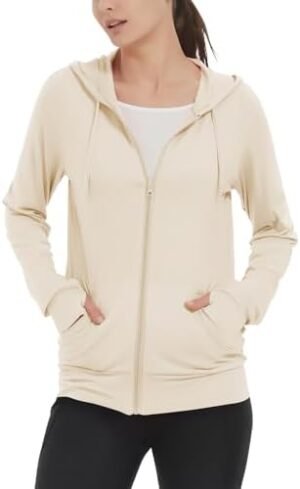 LETAOTAO Womens' Lightweight Zip Up Hoodies Stretch Thin Sum... LETAOTAO Womens' Lightweight Zip Up Hoodies Stretch Thin Sum...