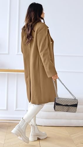 CHARTOU Women's Winter Jacket Double-Breasted Wool Blend War...