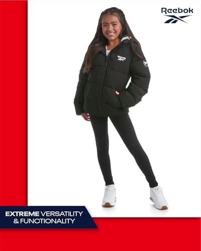 Reebok Girls' Winter Jacket – Heavyweight Quilted Puffer Par...