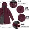 33,000ft Women's Softshell Long Jacket with Hood Fleece Line...