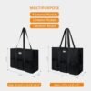 TOPDesign Utility Water Resistant Tote Bag with 13 Pockets, ...