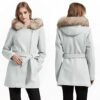 Bellivera Women Wool Jacket Blend Winter Mid Long Trench Coa...