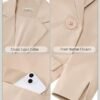 luvamia Linen Blazers for Women Business Casual Cropped 3/4 ...