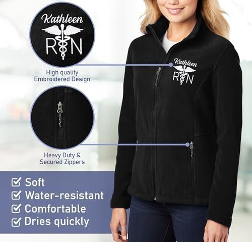 NACRE APPAREL Custom Embroidered Midweight Fleece Jacket for...