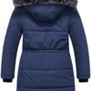 Chrisuno Girl's Long Parka Warm Winter Coat Water Resistant ...