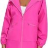 PESION Womens Waterproof Raincoat Lightweight Rain Jacket Tr...
