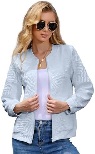 WROLEM Women Zip Up Sweatshirts with Pockets Long Sleeve Jac...
