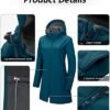 33,000ft Women's Waterproof Softshell Long Rain Jacket with ...