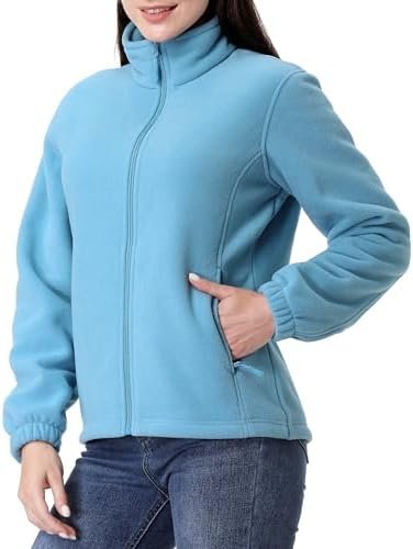 GIMECEN Women's Full Zip Polar Soft Fleece Jacket Warm Winte...