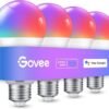 Govee Smart Light Bulbs, Color Changing Light Bulb, Work wit...
