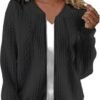 Women's Full Zip Sweatshirt Jacket Stand Collar Hoodless Out...