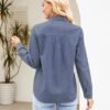 GRAPENT Denim Button Down Shirts for Women Long Sleeve Weste...