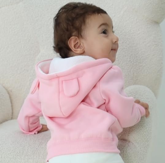 Baby Girls Boys Warm Adorable Hooded Zip Coat for Fall Sprin...