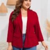 ShopWonder Women's Plus Size Casual Blazers Open Front Work ...