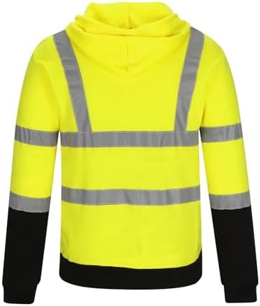 Men's High Visibility Safety Sweatshirt Class 3 Reflective S...