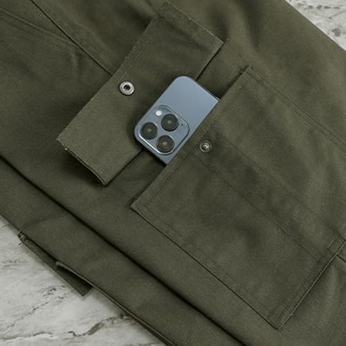 ZEFOTIM Casual Pants for Men Solid Color Wide Leg Casual Pan...