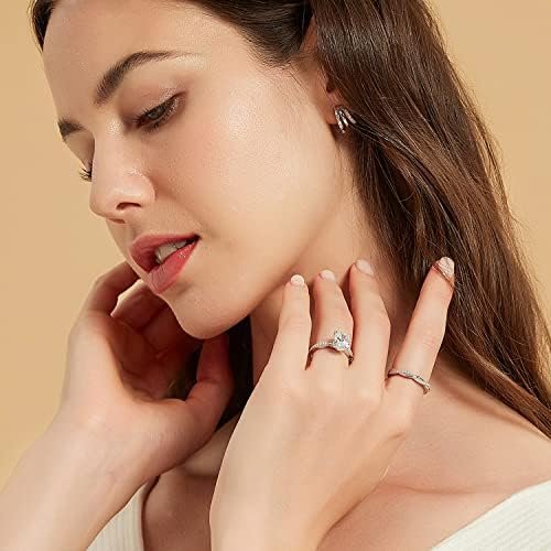 Mameloly 3ct Engagement Rings for Women Oval Cut Bridal Ring...