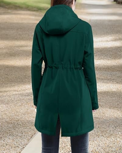 33,000ft Women's Softshell Long Jacket with Hood Fleece Line...