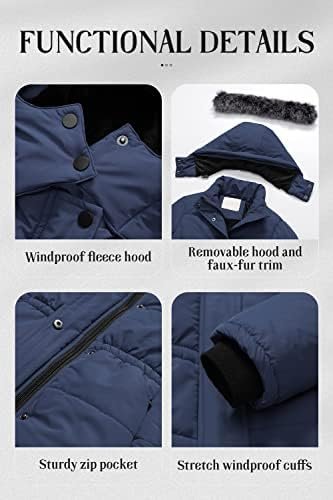 Chrisuno Girl's Long Parka Warm Winter Coat Water Resistant ...