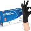 AGAG Nitrile Gloves Black Cooking Gloves 100PCs 5mil Ultra S...