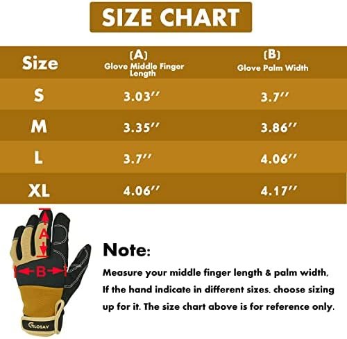 Thin Work Gloves for Men Women, Synthetic Leather Working Gl...