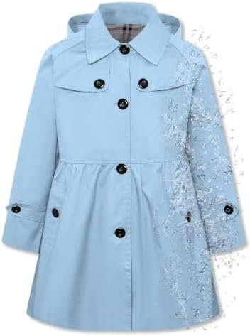 Betusline Girl's Rain Jackets Lightweight Waterproof Hooded ...