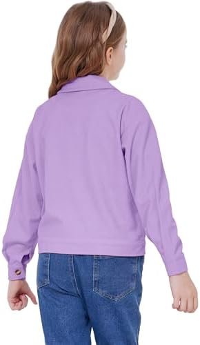 WULFUL Girl's Fashion Button Down Corduroy Jackets Casual Fa...