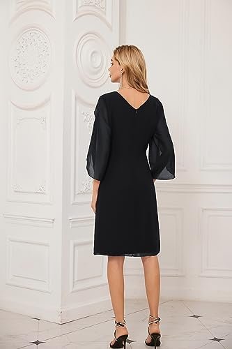 GRACE KARIN Womens Chiffon Dresses Flutter Sleeve Party Wedd...