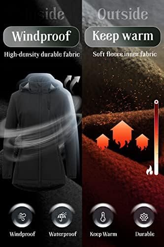 Chrisuno Women's Lightweight Long Softshell Fleece Lined Jac...