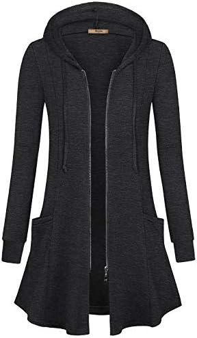 Miusey Womens Zip Up Long Hoodie Jacket Lightweight Tunic Sw... Miusey Womens Zip Up Long Hoodie Jacket Lightweight Tunic Sw...