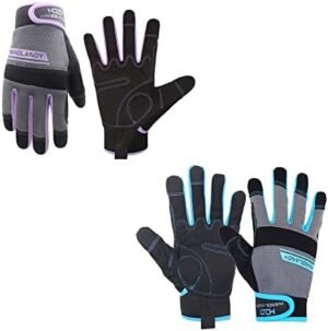 Bundle -2 Pairs:HANDLANDY Utility Work Gloves for Men and Wo... Bundle -2 Pairs:HANDLANDY Utility Work Gloves for Men and Wo...