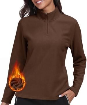 MoFiz Women's 1/4 Zip Polar Fleece Pullover Long Sleeve Soft... MoFiz Women's 1/4 Zip Polar Fleece Pullover Long Sleeve Soft...