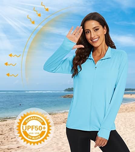 MAGCOMSEN Women's UPF 50+ Lightweight Athletic Jacket Sun Pr...