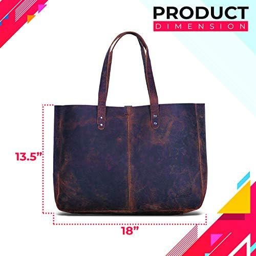 KomalC Leather Tote Bag for Women Purse Satchel Travel Bag s...