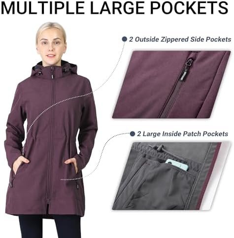 Outdoor Ventures Women's Softshell Jacket with Removable Hoo...