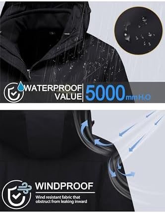 MAGCOMSEN Women's 3-in-1 Winter Coats Snow Ski Jacket Waterp...