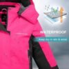 FARVALUE Girls Waterproof Ski Jacket Windproof Winter Coat W...