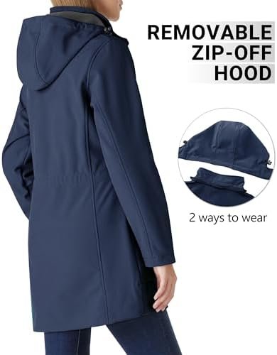 Outdoor Ventures Women's Softshell Jacket with Removable Hoo...