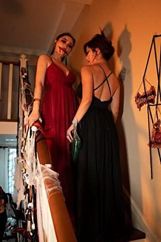 XXTAXN Women's Sexy Deep V Neck Split Cocktail Party Formal ...