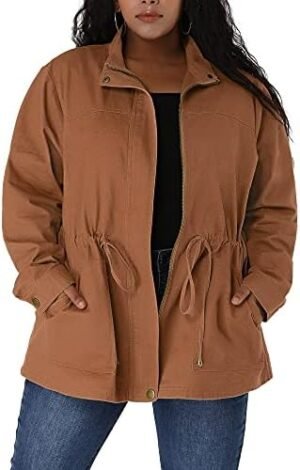 Agnes Orinda Women's Plus Size Jackets Lightweight Anorak Dr... Agnes Orinda Women's Plus Size Jackets Lightweight Anorak Dr...