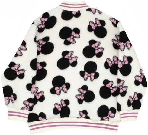 Disney Lilo & Stitch, Minnie Mouse Girls Fleece Varsity Jack...