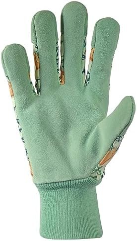 DIGZ Women's Leather Palm Garden Gloves with Knit Wrist