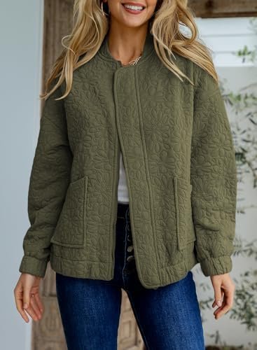 EVALESS Bomber Jackets for Women Spring Fashion 2025 Cute Ja...