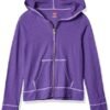 Hanes Girls' Slub Jersey Full Zip Jacket