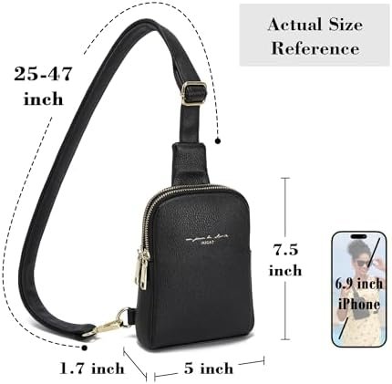INICAT Travel Small Sling Bag Leather Crossbody Bags for Wom...