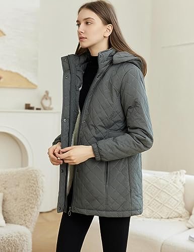 Womens Fashion Hooded Thickened Fleece Winter Soft Long Warm...