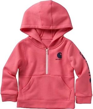 Carhartt Girls' Long-Sleeve Half-Zip Hooded Sweatshirt Carhartt Girls' Long-Sleeve Half-Zip Hooded Sweatshirt
