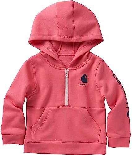 Carhartt Girls' Long-Sleeve Half-Zip Hooded Sweatshirt