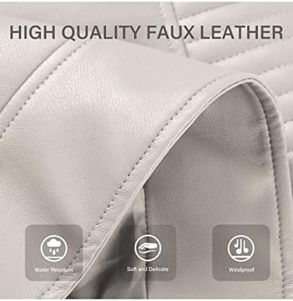 Bellivera Women Faux Leather Casual Jacket, Fall and Spring ...