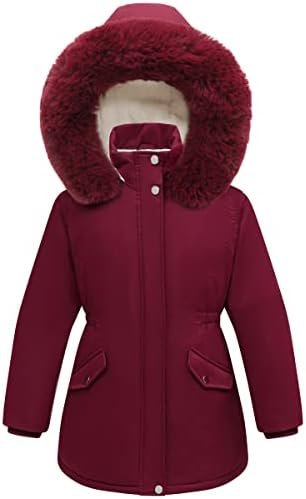 Girl's Long Coat Waterproof Winter Kids Outerwear Warm Parka...